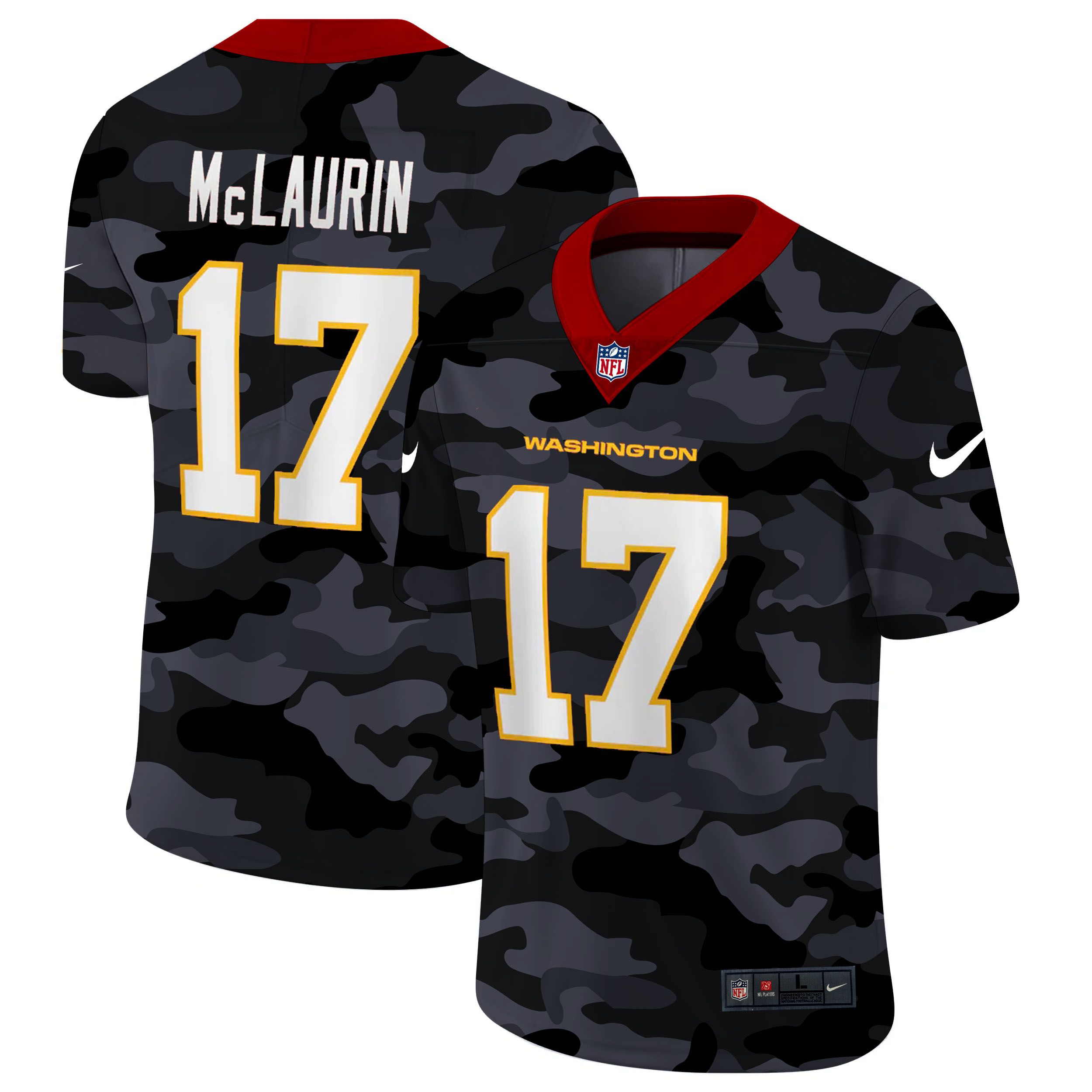 Men Washington Redskins #17 Mclaurin 2020 Nike Camo Salute to Service Limited NFL Jerseys->washington redskins->NFL Jersey